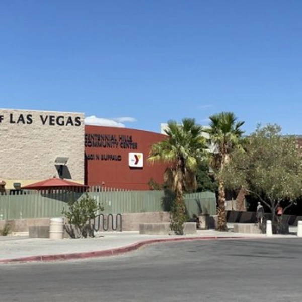 A view of the outside of the Centennial Hills YMCA Active Adult Center