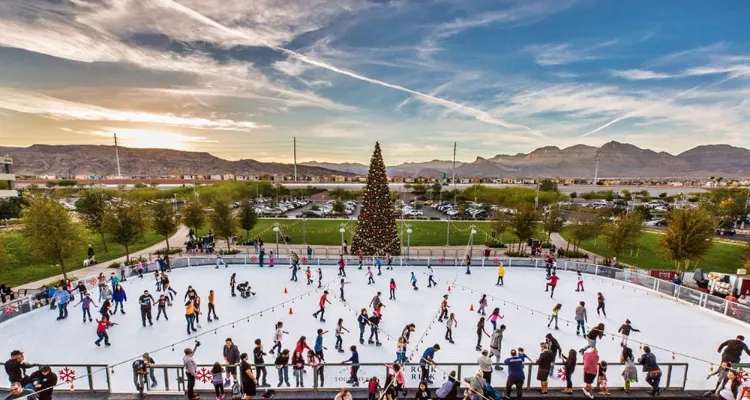 This is the Downtown Summerlin Holiday Ice Skating Rink