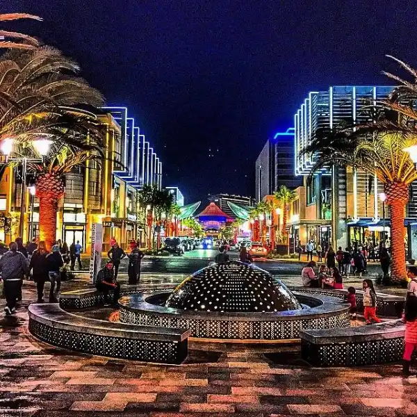 This is an image of Downtown Summerlin at night