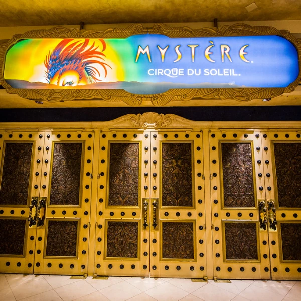 This is a picture of the doors entering the Mystere Theatre at Treasure Island in Las Vegas