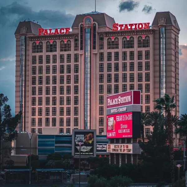 A view of the exterior of Palace Station Hotel & Casino in Las Vegas
