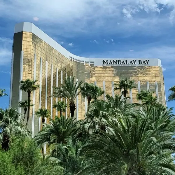 This image is the Mandalay Bay Resort and Casino in Las Vegas