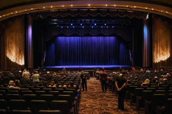 Audience seating faces the stage inside the International Theater at Westgate Las Vegas Resort & Casino.