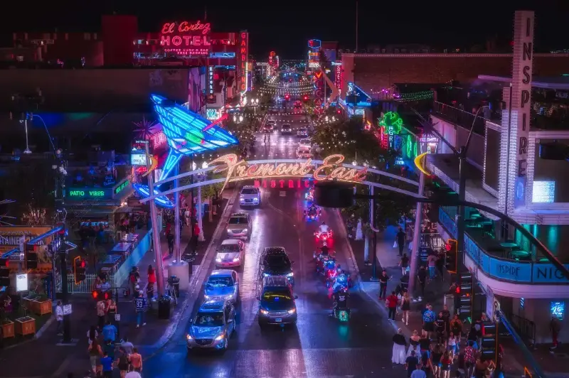This is The BLOCK East Fremont Street in downtown Las Vegas