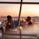 Top of the world restaurant couple