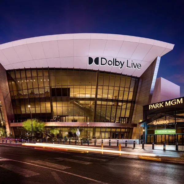This is an exterior picture of The Dolby Live at Park MGM Las Vegas