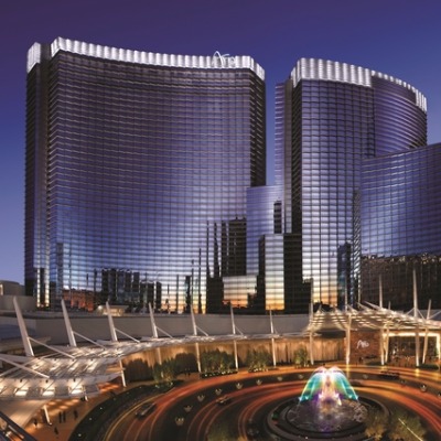 This is a photo of the ARIA Hotel and Casino in Las Vegas
