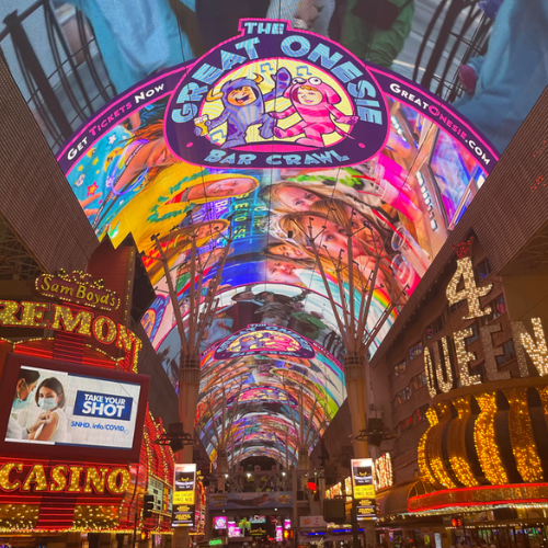 This is a picture of The Fremont Street Experience Viva Vision canopy