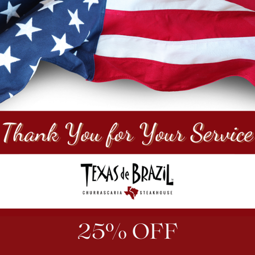 Veterans Day Discount at Texas de Brazil!