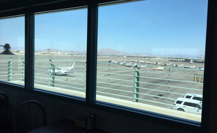 View from cafe inside the north las vegas airport