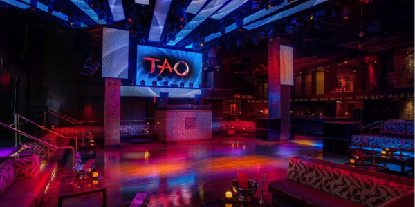 The iconic giant Buddha statue inside Tao Nightclub at The Venetian