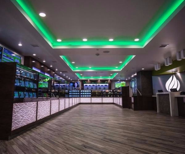 This is a picture of the Grove Marijuana Dispensary in Las Vegas