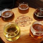 Trying five different beers with a beer Flight at a Las Vegas Brewery