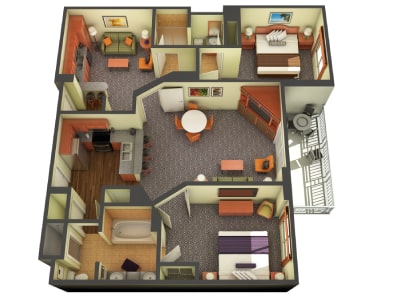 Royal-Tahitian two bedroom suite Tahiti Village Las Vegas