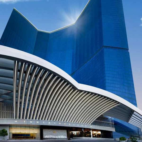 This is an image of the exterior building of the Fontainebleau Resort in Las Vegas