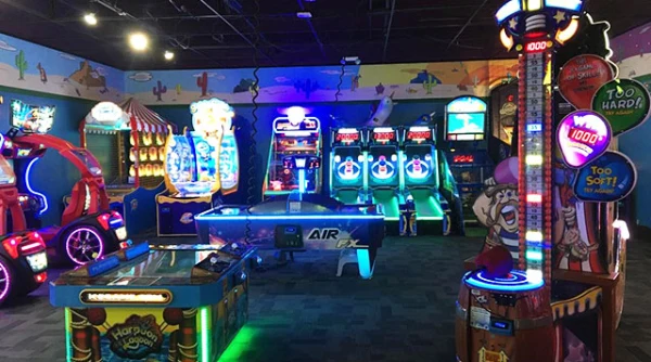 A picture of the entrance into the video game arcade Sam's Town in Las Vegas