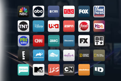 This is an image of a TV screen with some of the DIRECTV Channels