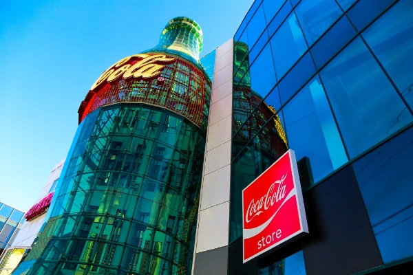 This is an image of The Giant Coke Bottle at the Coca Cola Store in Las Vegas