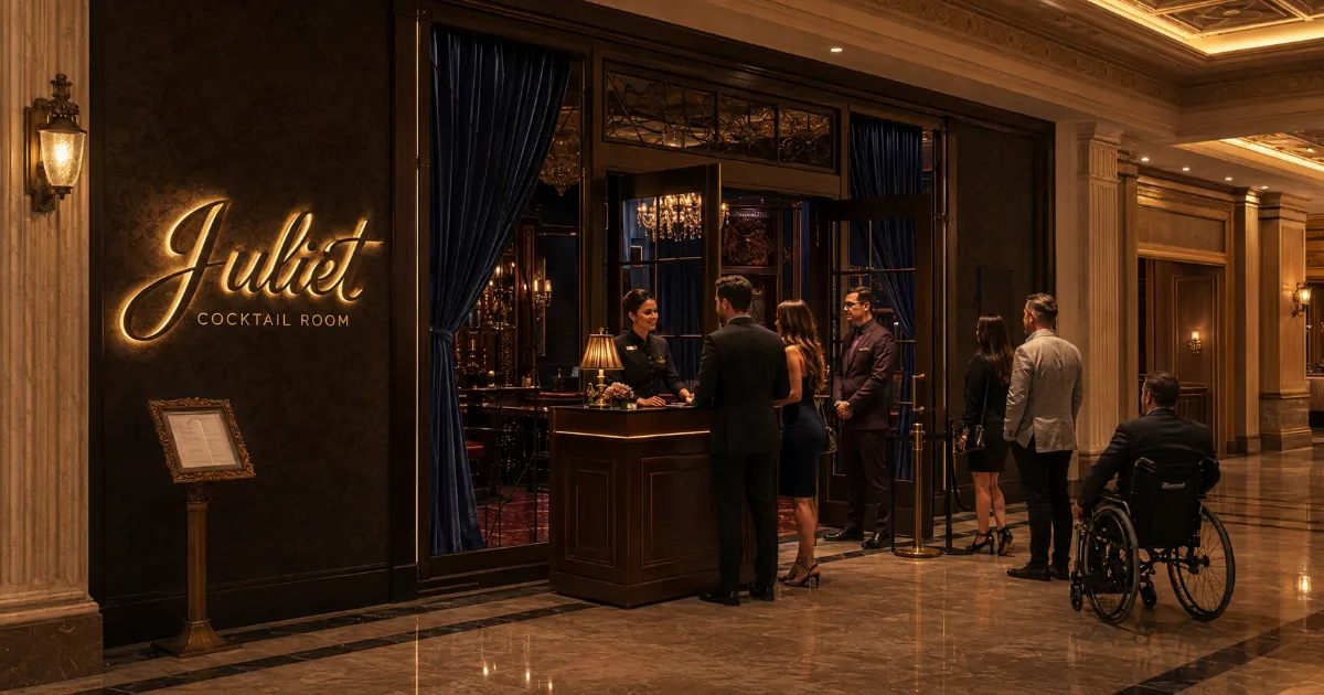 Adult guests arrive at Juliet Cocktail Room on The Venetian casino floor in Las Vegas.