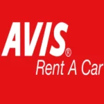 This is the Avis Rent a Car logo sign