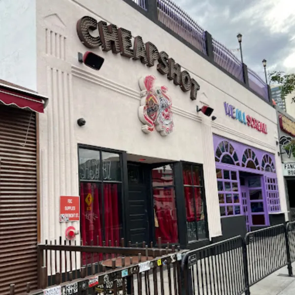 The exterior of the Cheapshot Las Vegas Bar in Downtown Las Vegas
