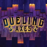 This is a sign advertising the Dueling Axes at AREA15 in Las Vegas