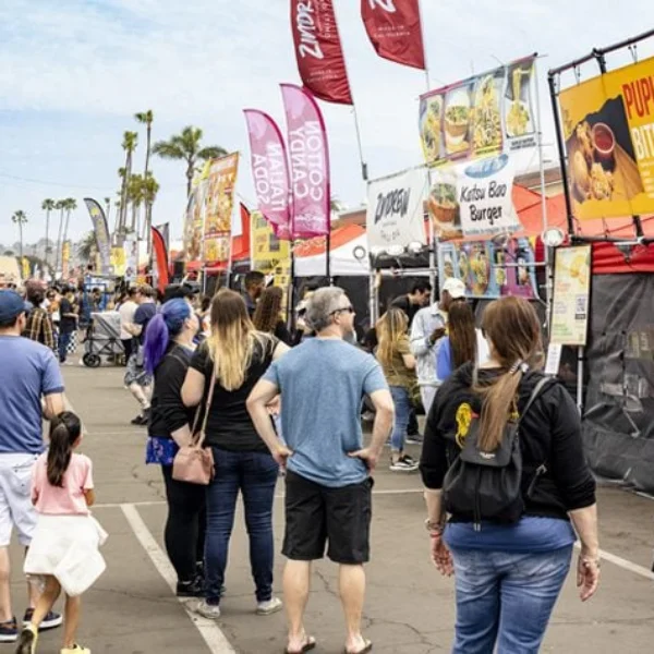 This is a picture of the Foodie Land Night Market at Las Vegas Motor Speedway