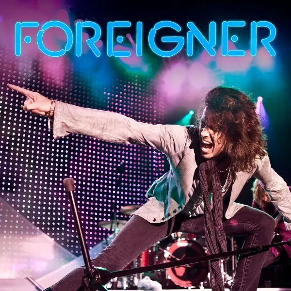 This is a concert photo of Foreigner in Las Vegas