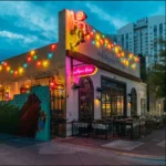 This is an exterior photo of the La Mona Rosa Mexican Restaurant in Las Vegas
