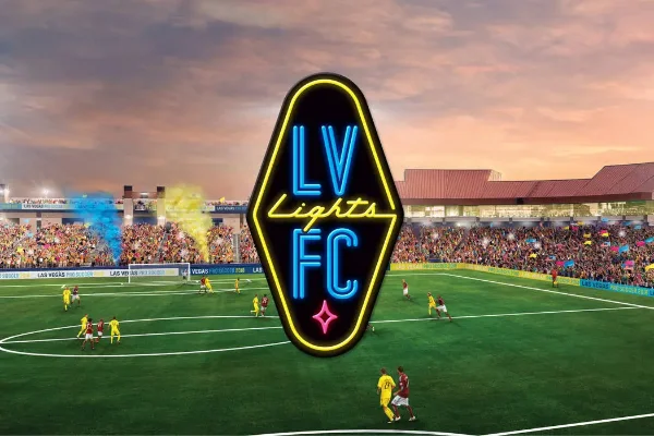 This is a picture of the new logo for the Las Vegas Lights FC