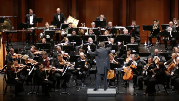 This is an image of the orchestra playing at the Las Vegas Philharmonic