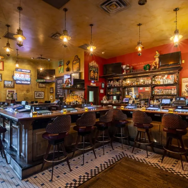 This is the gaming bar with video poker at Mc Mullans Irish Pub in Las Vegas