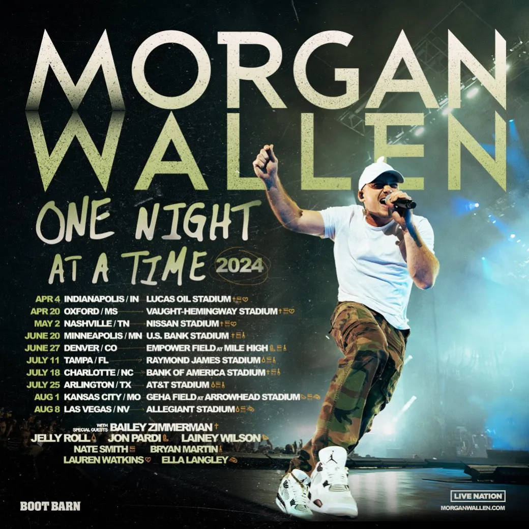 This is the Morgan Wallen in Concert at Allegiant Stadium in Las Vegas 2024