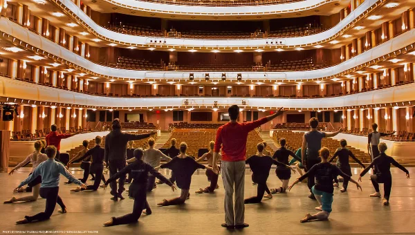 This is an image of performers at the Nevada Ballet Theatre at the Smith Center Las Vegas