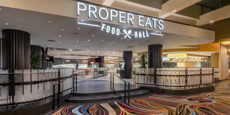 This is an image of Proper Eats Food Hall at ARIA