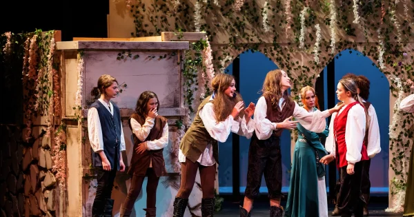 This is a picture of a performance of the Rainbow Company Youth Theatre in Las Vegas