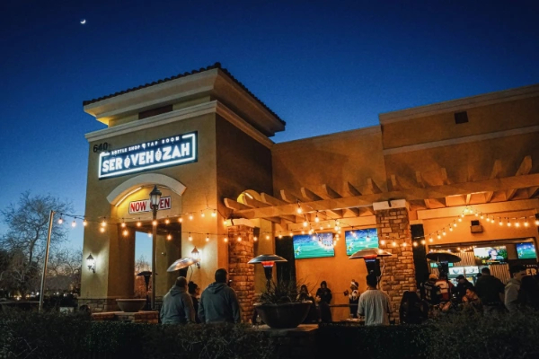 This is an outside view of the SerVehZah brewery at Deer Springs in North Las Vegas