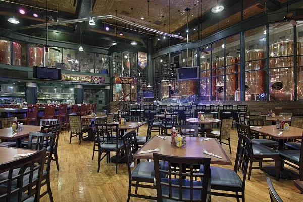 This is an image of the bar and dining room at the Triple 7 Microbrewery Las Vegas