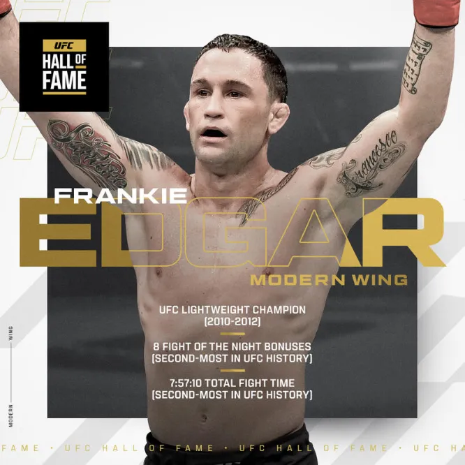 This is UFC Hall of Fame Inductee Frankie Edgar