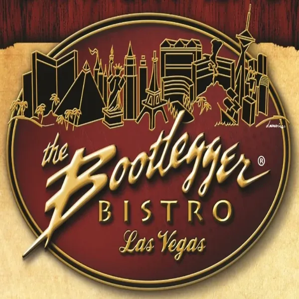 This is an image of the logo from the menu of the Bootlegger Bistro Las Vegas