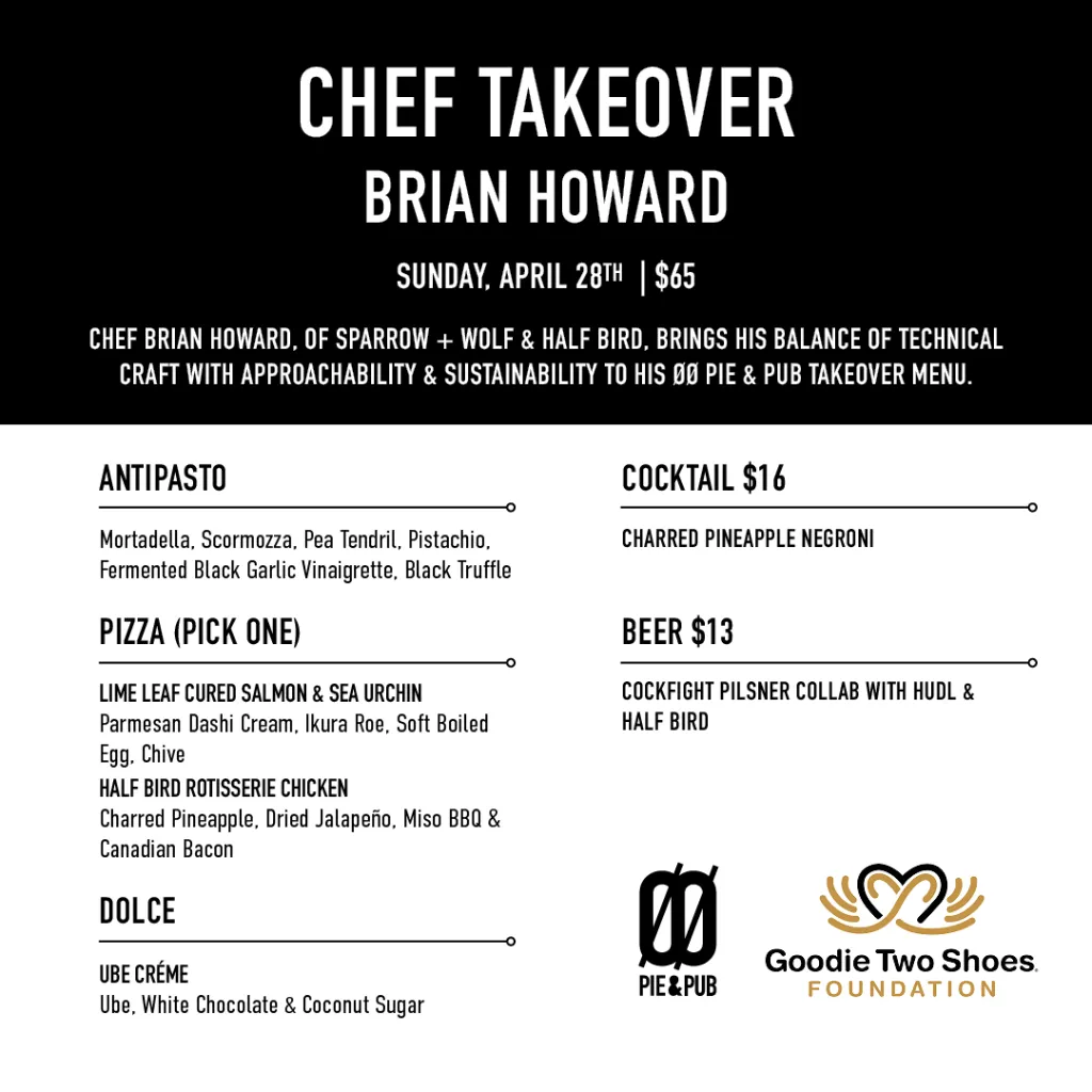 The Chef Brian Takeover Menu Flyer