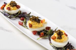 Dungeness Crab Deviled Eggs