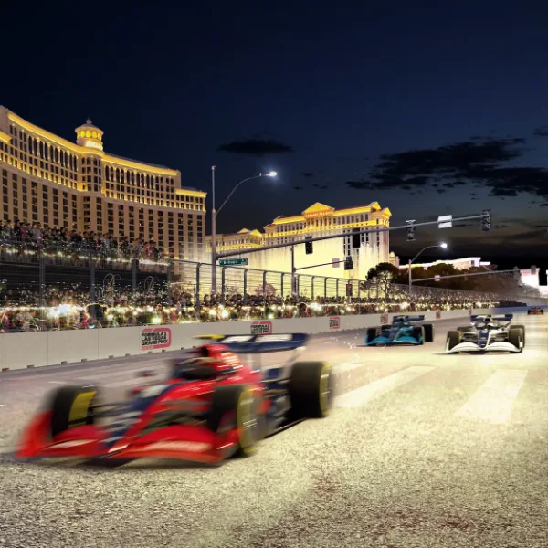 This is an image of the Formula 1 Las Vegas Grand Prix Strip stretch of track