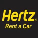 This is the logo for Hertz Car Rental
