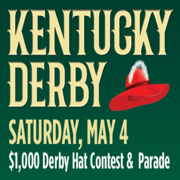 This is a flyer for the Kentucky Derby 2024 Rampart Casino