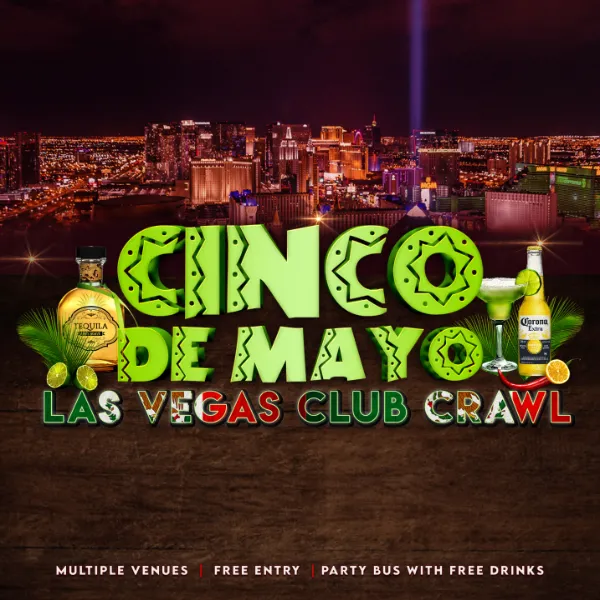 This is a sign for the LA Epic Cinco de Mayo Club Crawl