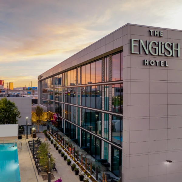 This picture is of The ENGLiSH Hotel in Las Vegas