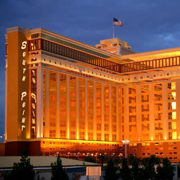 The exterior of the South Point Hotel and Casino in Las Vegas