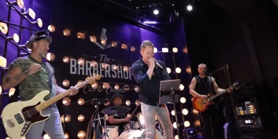 Live band karaoke at Barbershop Cuts And Cocktails at The Cosmopolitan in Las Vegas