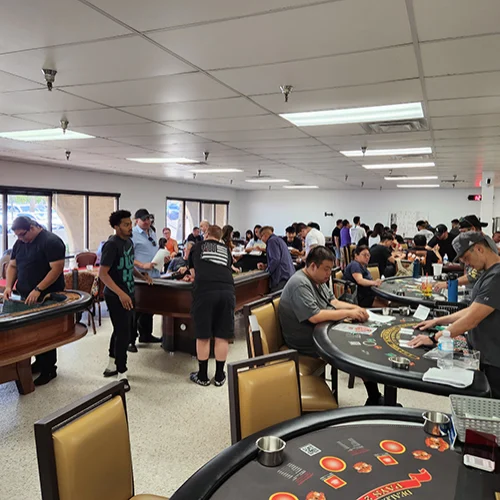 CEG Dealer School Las Vegas Training Lab with Blackjack and Craps Tables